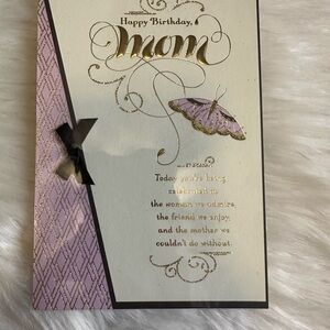 🧡10/$10 Elegant Purple and Gold Birthday Card for Mom